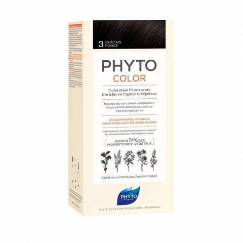 Buy Phytocolor 3 Dark Brown (New) Hair Color 1 PC Online - Kulud Pharmacy