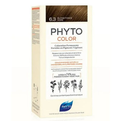 Buy Phytocolor 6.3 Dark Golden Blond Hair Color 1 PC Online - Kulud Pharmacy