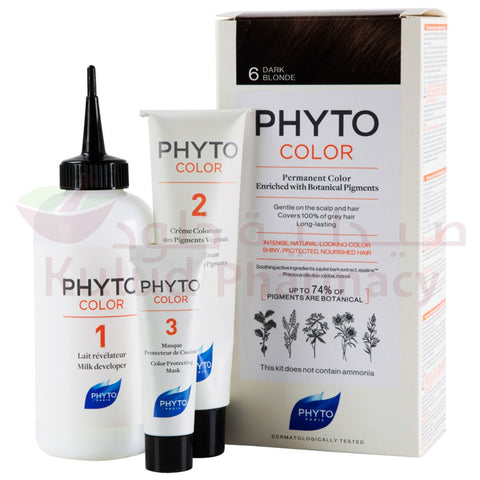 Buy Phytocolor 6 Dark Blonde Hair Color 1 PC Online - Kulud Pharmacy