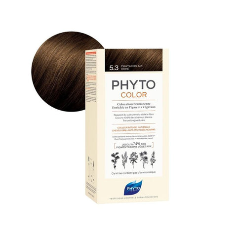 Buy Phytocolor 5.3 Gold Light Brown Hair Color 1 PC Online - Kulud Pharmacy