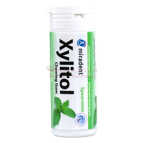 Buy Miradent Xylitol Spearmint Chewing Gum 30 GM Online - Kulud Pharmacy