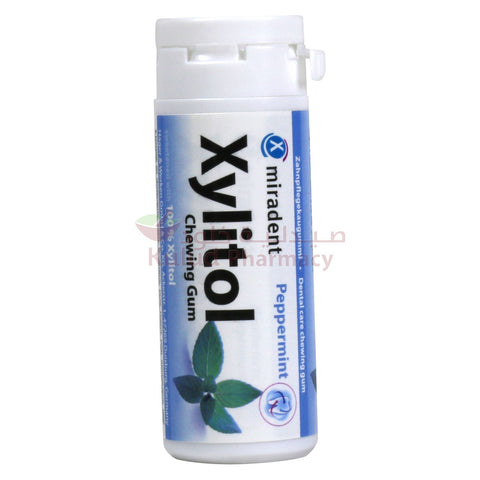 Buy Miradent Xylitol Peppermint Chewing Gum 30 GM Online - Kulud Pharmacy