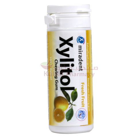 Buy Miradent Xylitol Fresh Fruit Chewing Gum 30 GM Online - Kulud Pharmacy