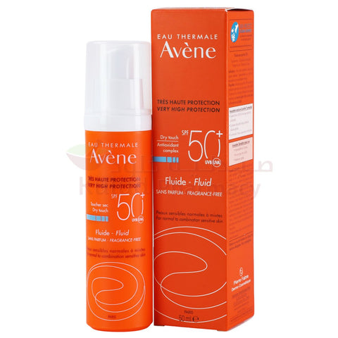 Buy Avene Spf 50 Sans Parfum Fluid 50 ML Online - Kulud Pharmacy