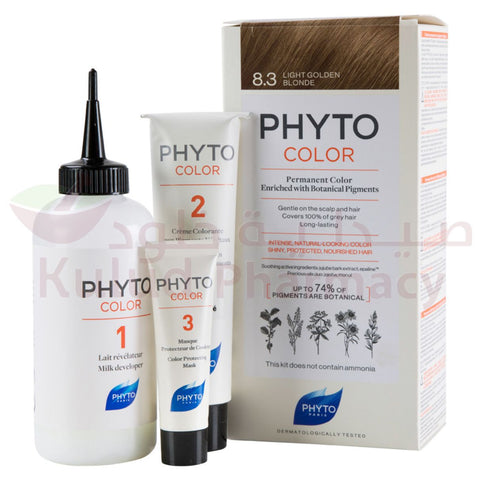 Buy Phytocolor 8.3 Light Golden Blond (New) Hair Color 1 PC Online - Kulud Pharmacy