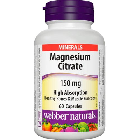 Buy Webber Naturals Magnesium Citrate Capsule 150 Mg 60 PC Online - Kulud Pharmacy