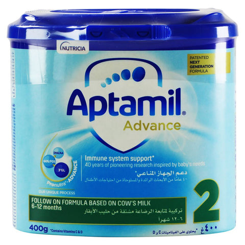 Buy Aptamil Advance 2 Milk Formula 400 GM Online - Kulud Pharmacy