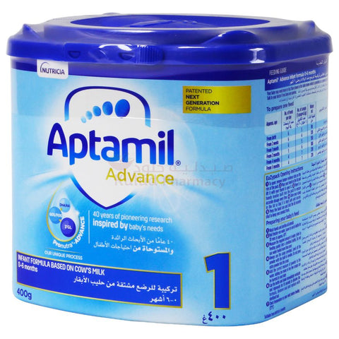 Buy Aptamil Advanced 1 Milk Formula 400 GM Online - Kulud Pharmacy