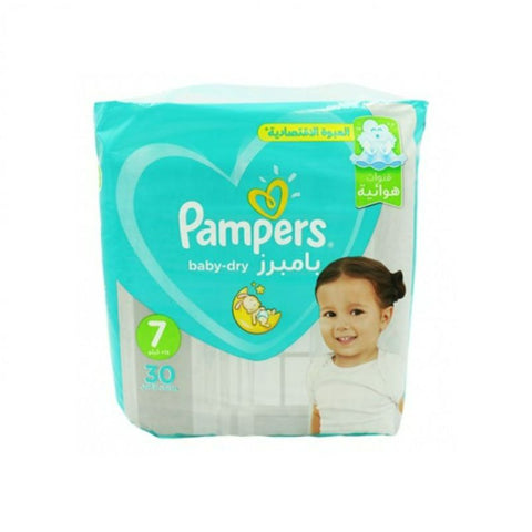 Buy Pampers Size 7 Baby Diaper 30 PC Online - Kulud Pharmacy