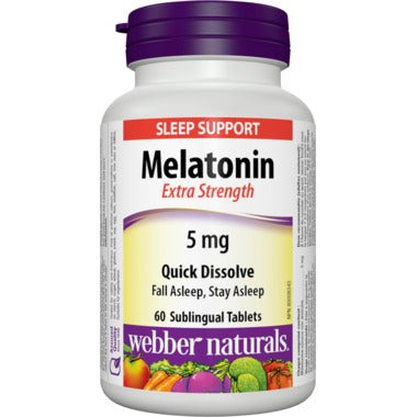 Buy Webber Naturals Melatonin Extra Strength Sublingual Tablet 5 Mg 60 PC Online - Kulud Pharmacy