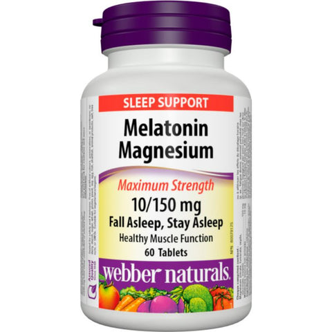 Buy Webber Naturals Melatonin Magnesium Tablet 10/150 Mg 60 Tab Online - Kulud Pharmacy