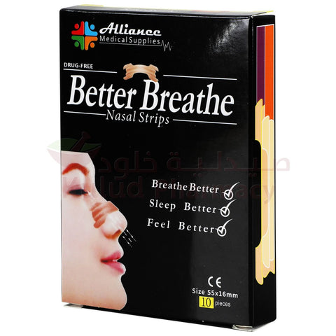 Buy Better Breath Nasal Strips 10 PC Online - Kulud Pharmacy