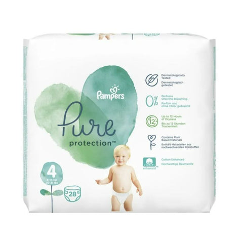 Buy Pampers Pure S4 Baby Diaper 28 PC Online - Kulud Pharmacy