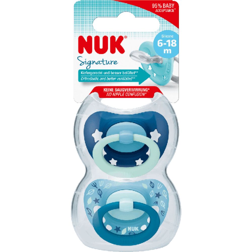 NUK Signature, Acceptée par 95%, Disponible en 2 tailles