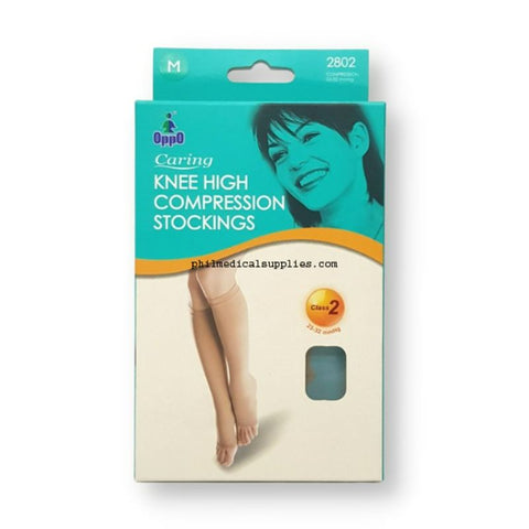 Buy Oppo Knee High Compression Stockings-Class 2/ Open Toe 2802-Bg-V 1 PC Online - Kulud Pharmacy
