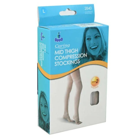 Buy Oppo Mid Thigh Compression Stockings-Class 2/ Open Toe 2840-Bg-Iv 1 PC Online - Kulud Pharmacy