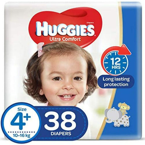 Buy Huggies Diaper # 4+ Baby Diaper 38 PC Online - Kulud Pharmacy