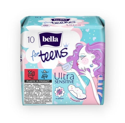 Buy Bella Pantyliners Teens Sensitive Sanitary Pads 20 PC Online - Kulud Pharmacy