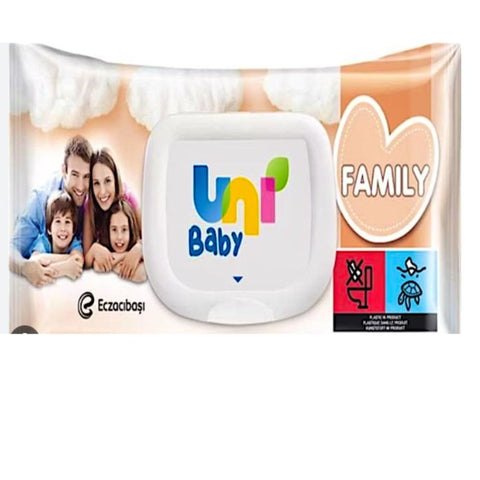Buy Uni Baby Family Wet Wipes 100PC Online - Kulud Pharmacy
