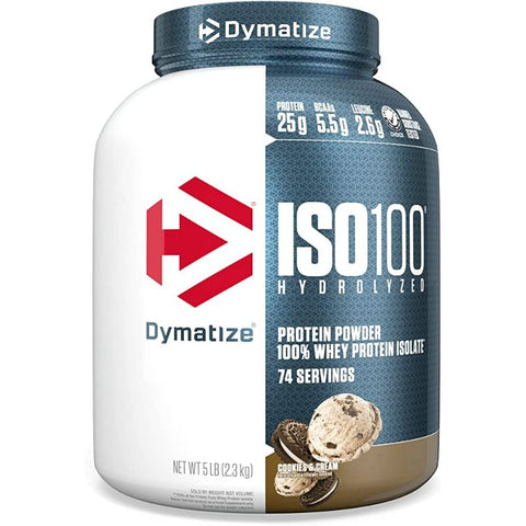 Buy Dymatize Iso100 Whey Protein Powder Isolate 5 Lbs Cookies & Cream 5LB Online - Kulud Pharmacy