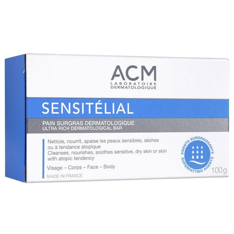 Buy Acm Sensitelial Ultra Rich Dermatological Bar 100ML Online - Kulud Pharmacy