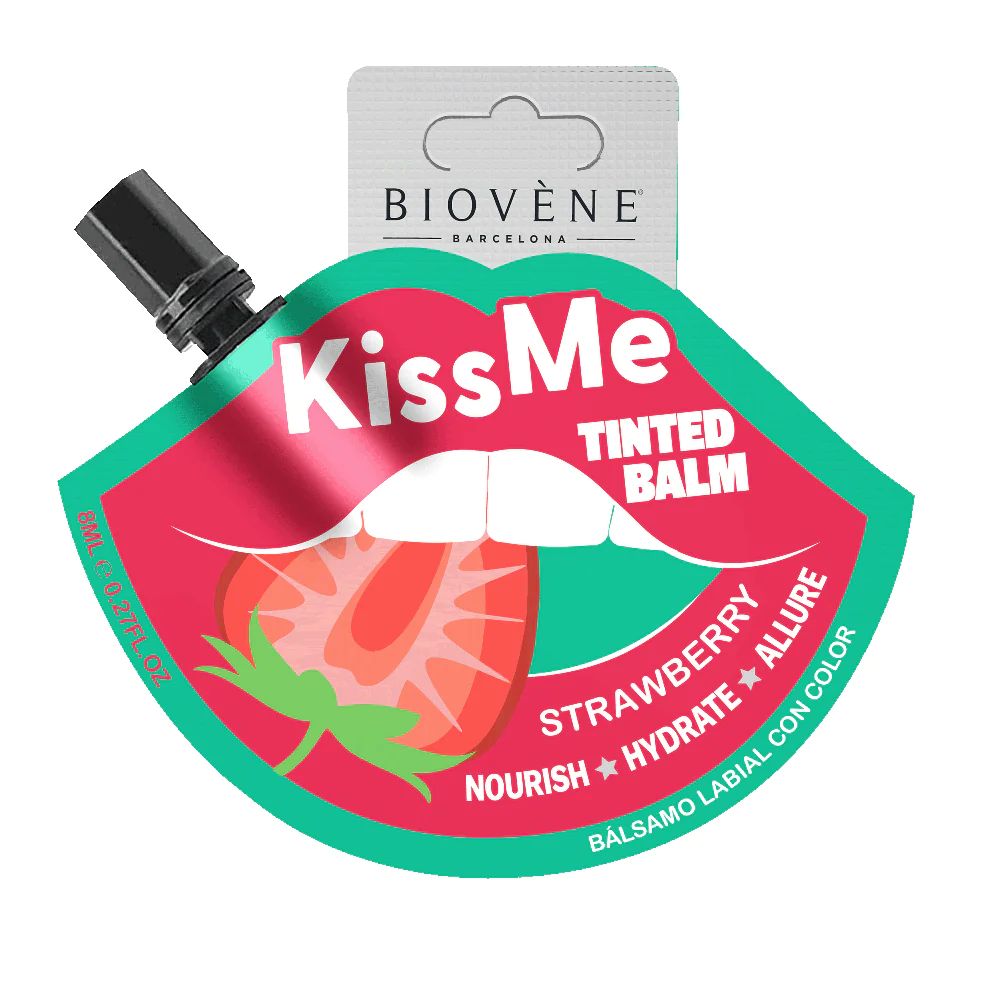 Biovene Kiss Me Strawberry Tinted Lip Balm 8ml Kulud Pharmacy