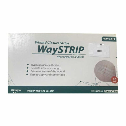 Buy Waycare Wound Closure Strips 3*75Mm 20PC Online - Kulud Pharmacy
