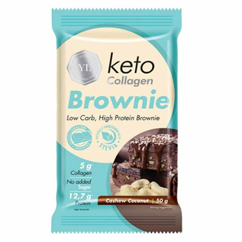 Buy Youthful Living Keto Collagen Brownie Cashew Coconut 50GM Online - Kulud Pharmacy