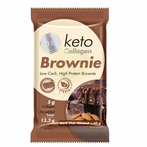 Buy Youthful Living Keto Collagen Brownie Dark Choco Almond 50GM Online - Kulud Pharmacy