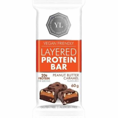 Buy Youthful Living Protein Layered Bar Pbutter Caramel 60GM Online - Kulud Pharmacy