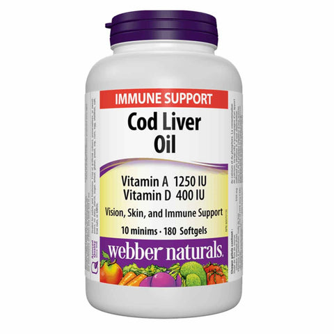 Buy Webber Naturals Cod Liver Oil 180CAP Online - Kulud Pharmacy