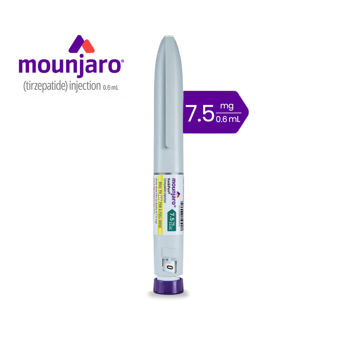 tirzepatide 7.5 mg/0.5 ml pen injector Mounjaro Kwikpen 7.5Mg/0.6Ml Pre-Filled Pen 1'S (4 Doses/Pen)