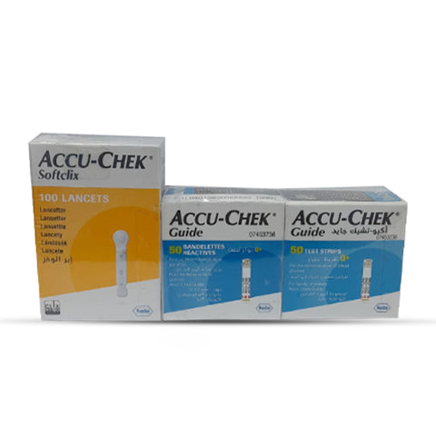 Buy Accu Chek Guide Strips 100'S + Lancet Promotion 1 KT Online - Kulud Pharmacy