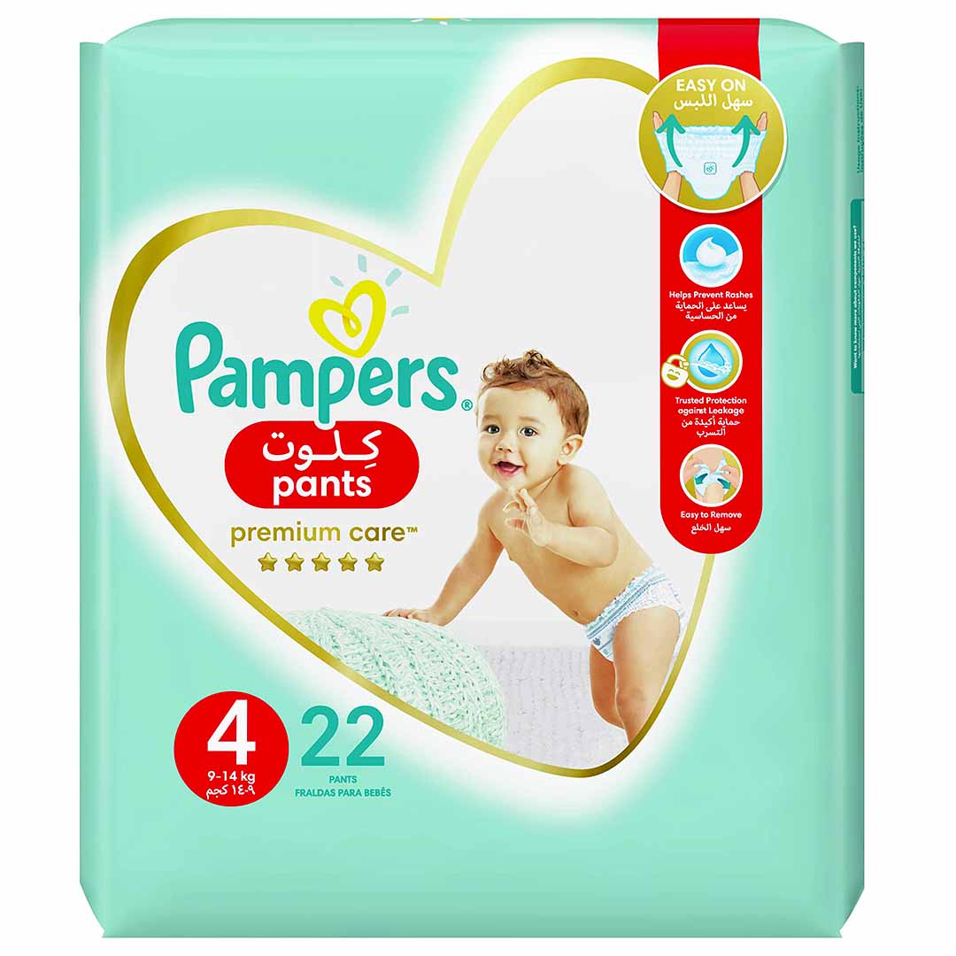 Pampers Premium Care Pants S4 Baby Diaper 22 PC Kulud Pharmacy