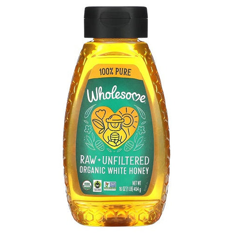 Wholesome Org Raw & Unfiltered White Honey 454g