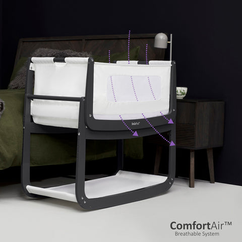 Snuzpod4 Bedside Crib (Slate)