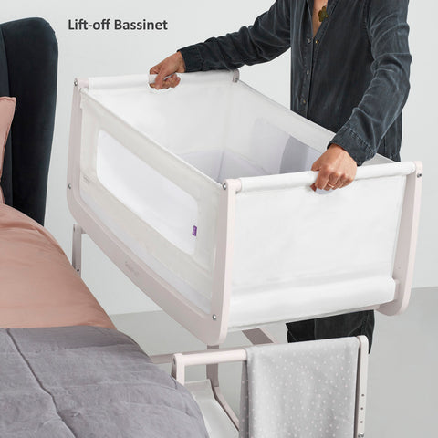 Snuzpod4 Bedside Crib (Rose White)