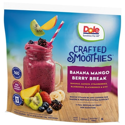 Dole Crftd Smoothie Blnds Banana Mango Berry Break 1.13Kg