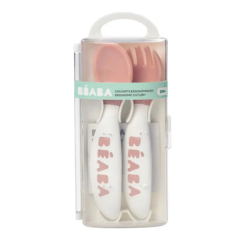 Beaba Training Fork And Spoon 2Nd Age (Old Pink)