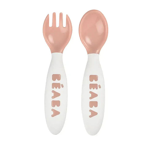 Beaba Training Fork And Spoon 2Nd Age (Old Pink)