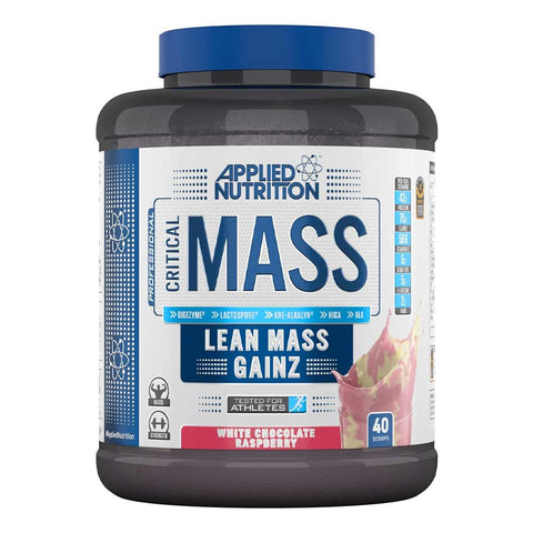 Buy Applied Nutrition Professional Critical Mass Lean Mass Gainer White Chocolate Raspberry 2.4kg Online - Kulud Pharmacy