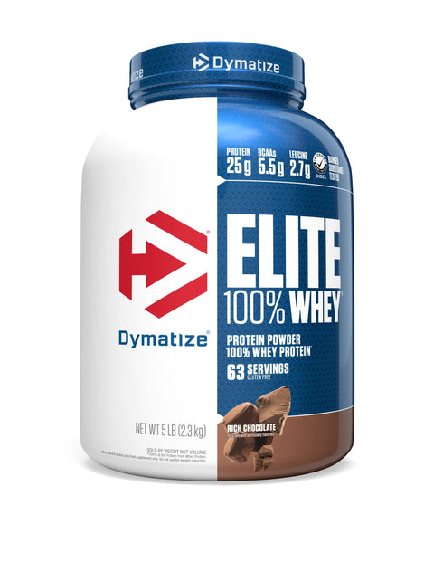 Buy Dymatize Elite 100% Whey, Rich Chocolate, 5 LB Online - Kulud Pharmacy