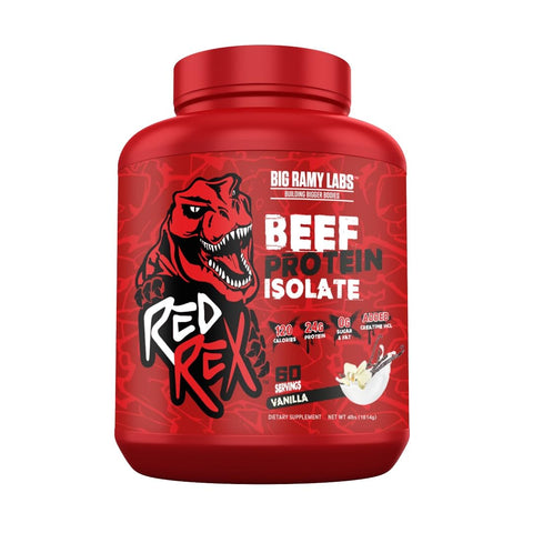 Buy RED REX 100% BEEF PROTEIN ISOLATE Vanilla 5lb  60 servings Online - Kulud Pharmacy