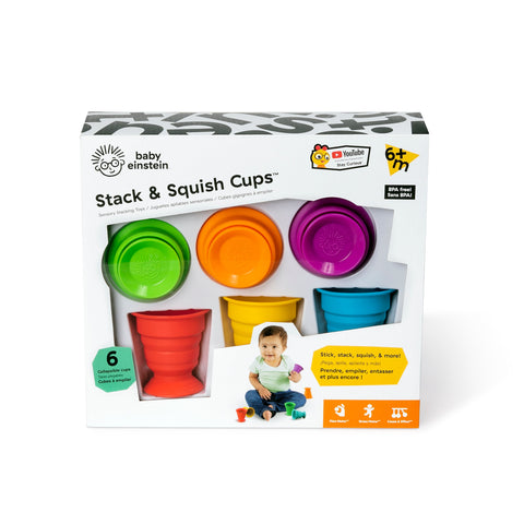 Baby Einstein Stack & Squish Cups Sensory Stacking Toys