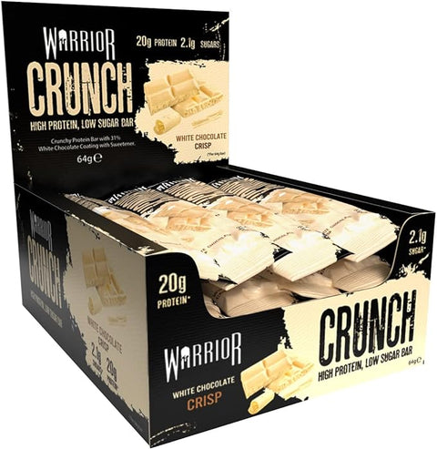 Warrior Crunch Protein Bar 12X64G White Choco Crisp