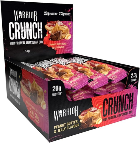 Warrior Crunch Protein Bar 12X64G Peanut Butter & Jelly