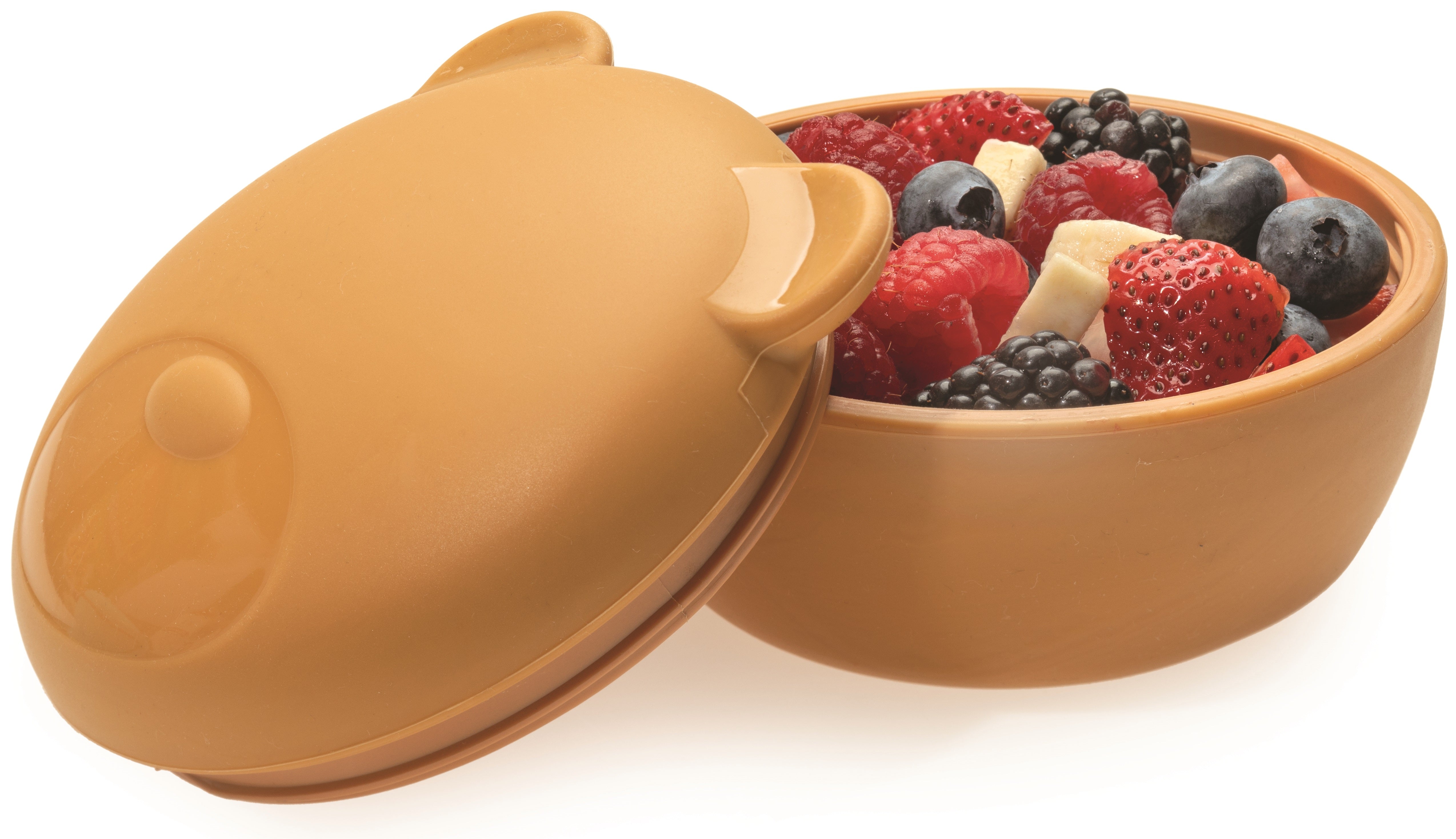 Melii Silicone Bowl With Lid Brown Bear 350 Ml | Bowls & Plates Melii Silicone Bowl With Lid Brown Bear 350 Ml | Bowls & Plates