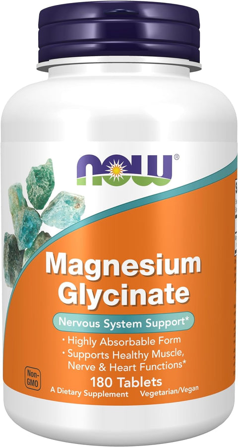 Now Magnesium Glycinate 180 Tablets