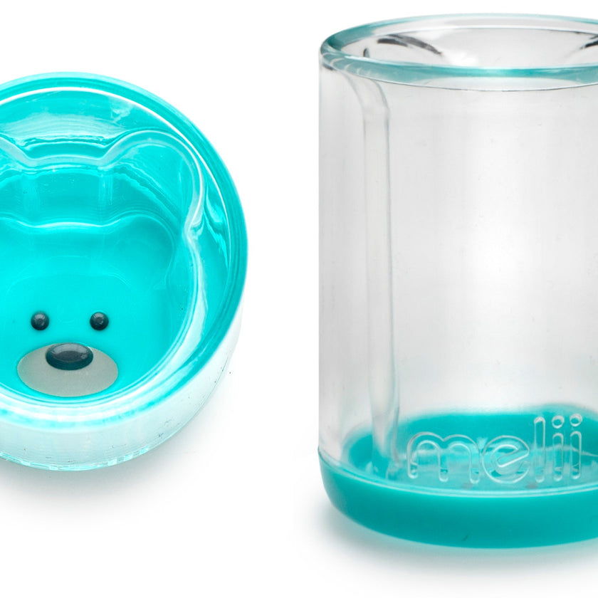 Melii Double Walled Bear Cup 1 pack- Blue