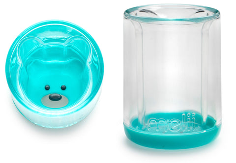 Melii Plastic Cup Turquoise Bear